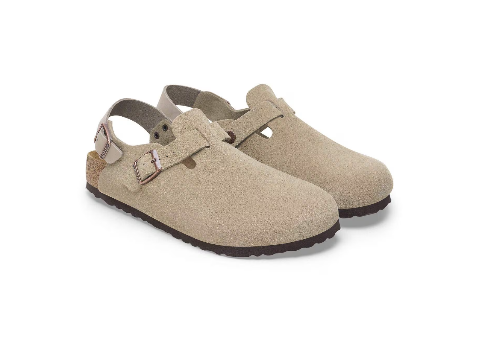 birkenstock tokio suede leather taupe 2 1