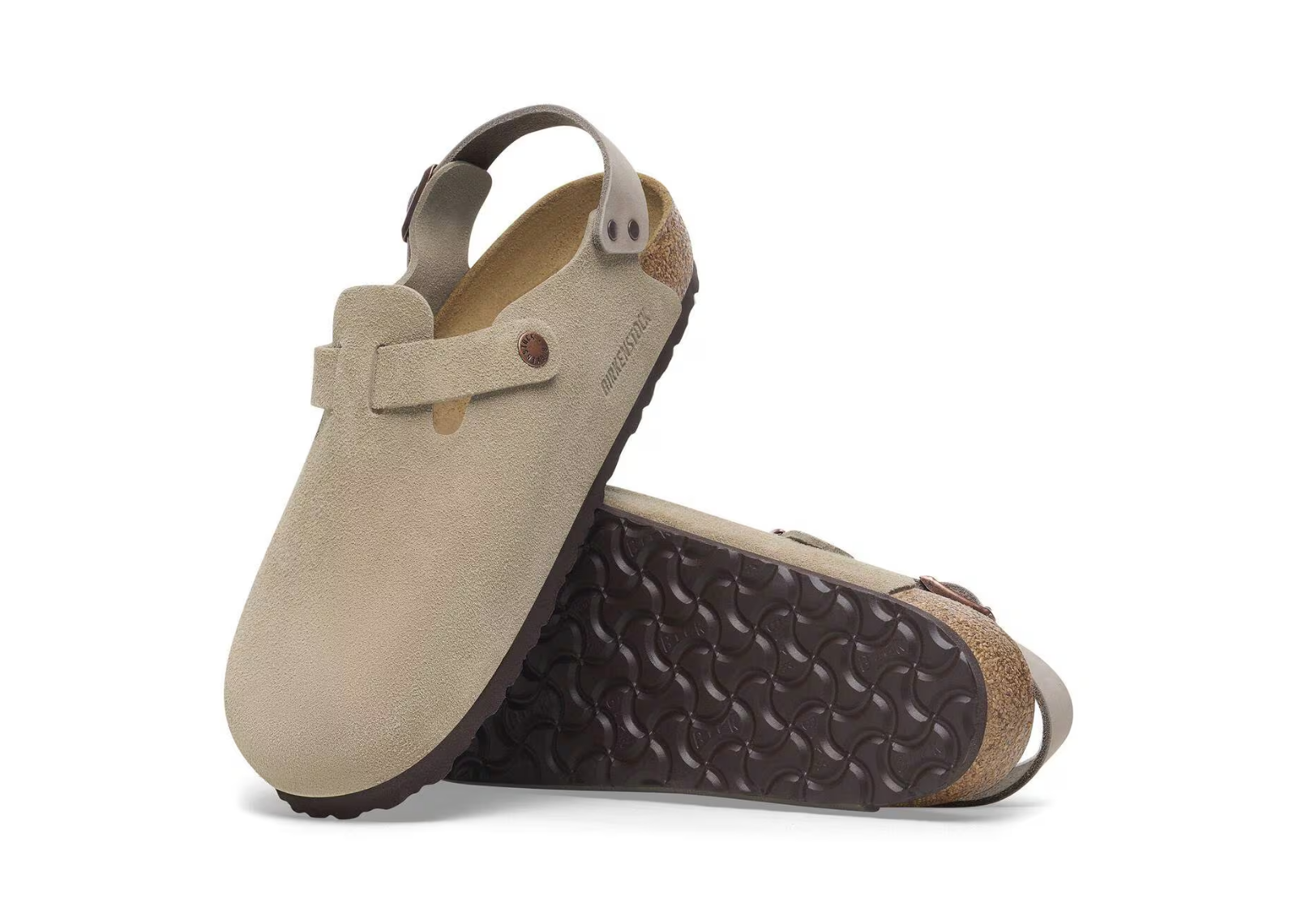 birkenstock tokio suede leather taupe 3 1