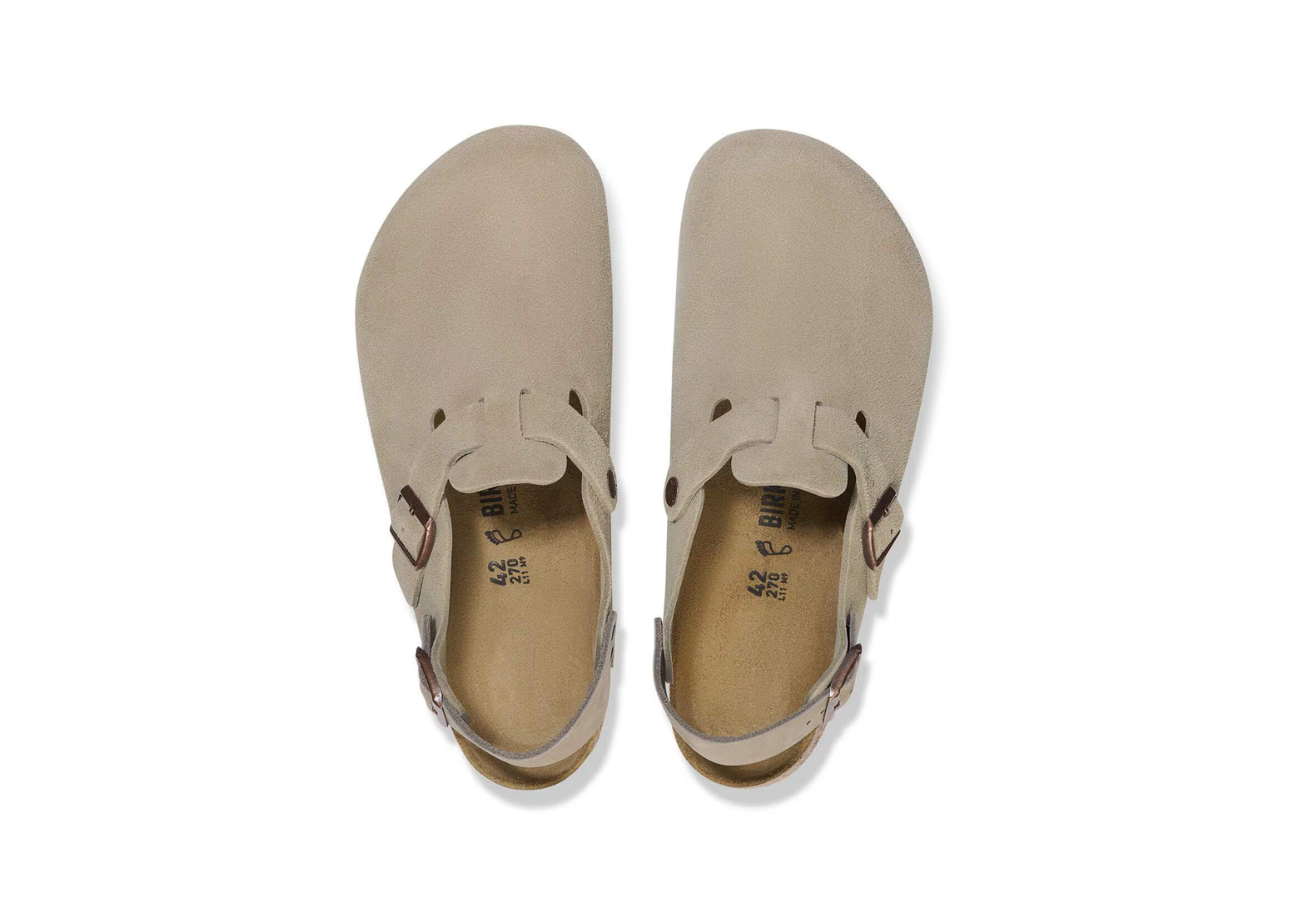 birkenstock tokio suede leather taupe 4 1