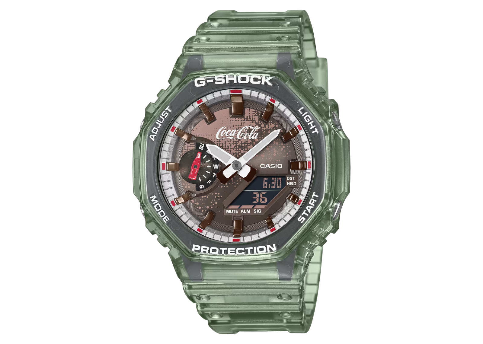 g shock by casio x coca cola analog digital 2100 series green 1 1