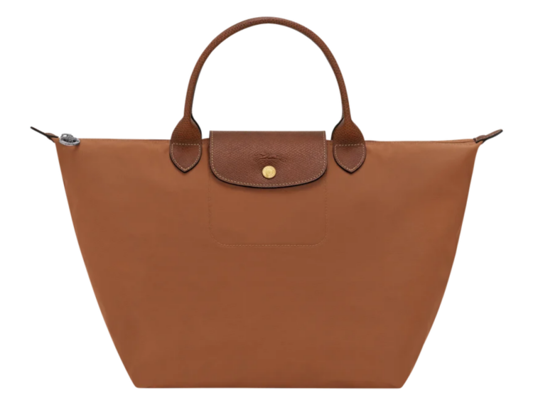 longchamp le pliage original medium handbag cognac 1 1