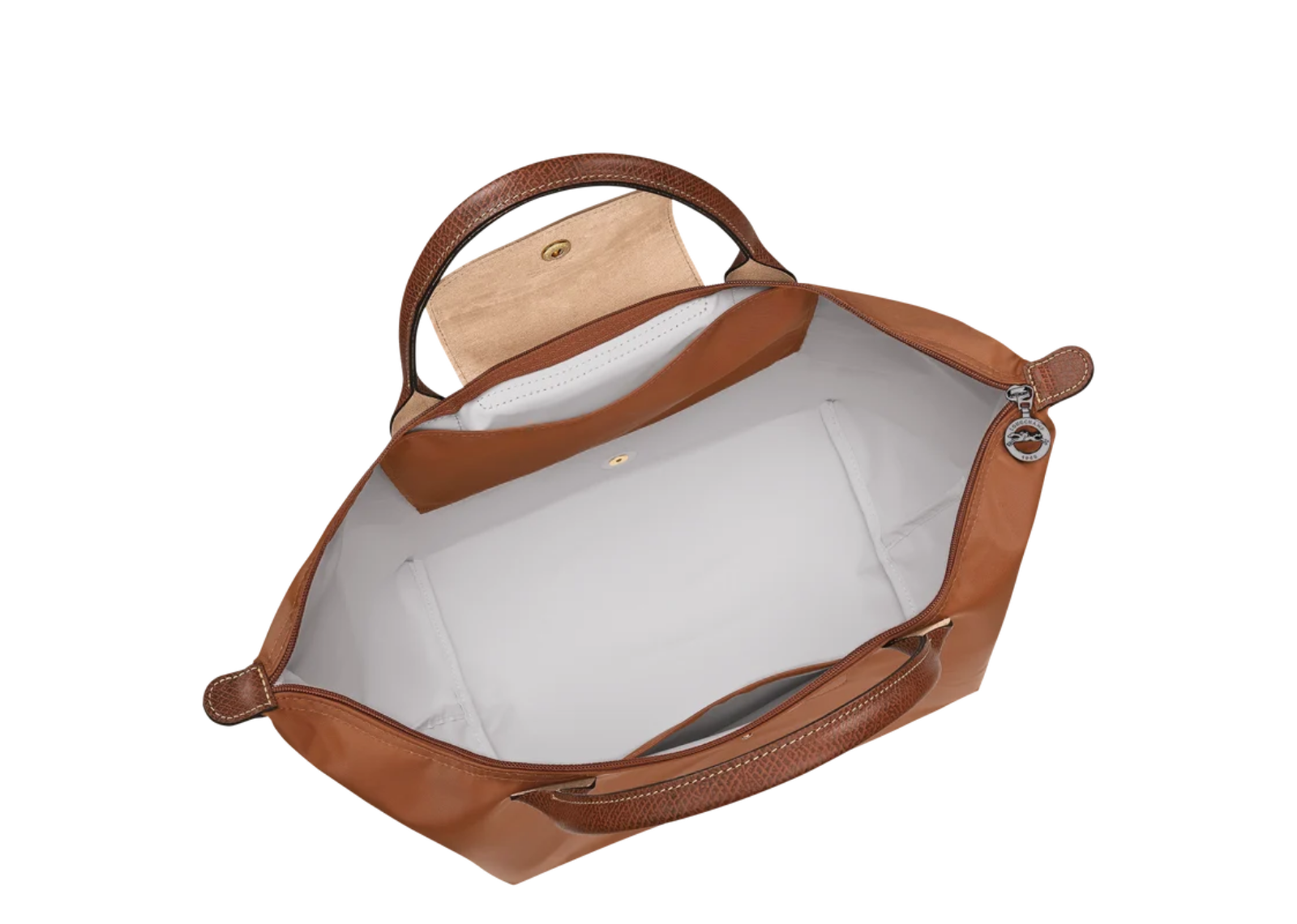 longchamp le pliage original medium handbag cognac 4 1