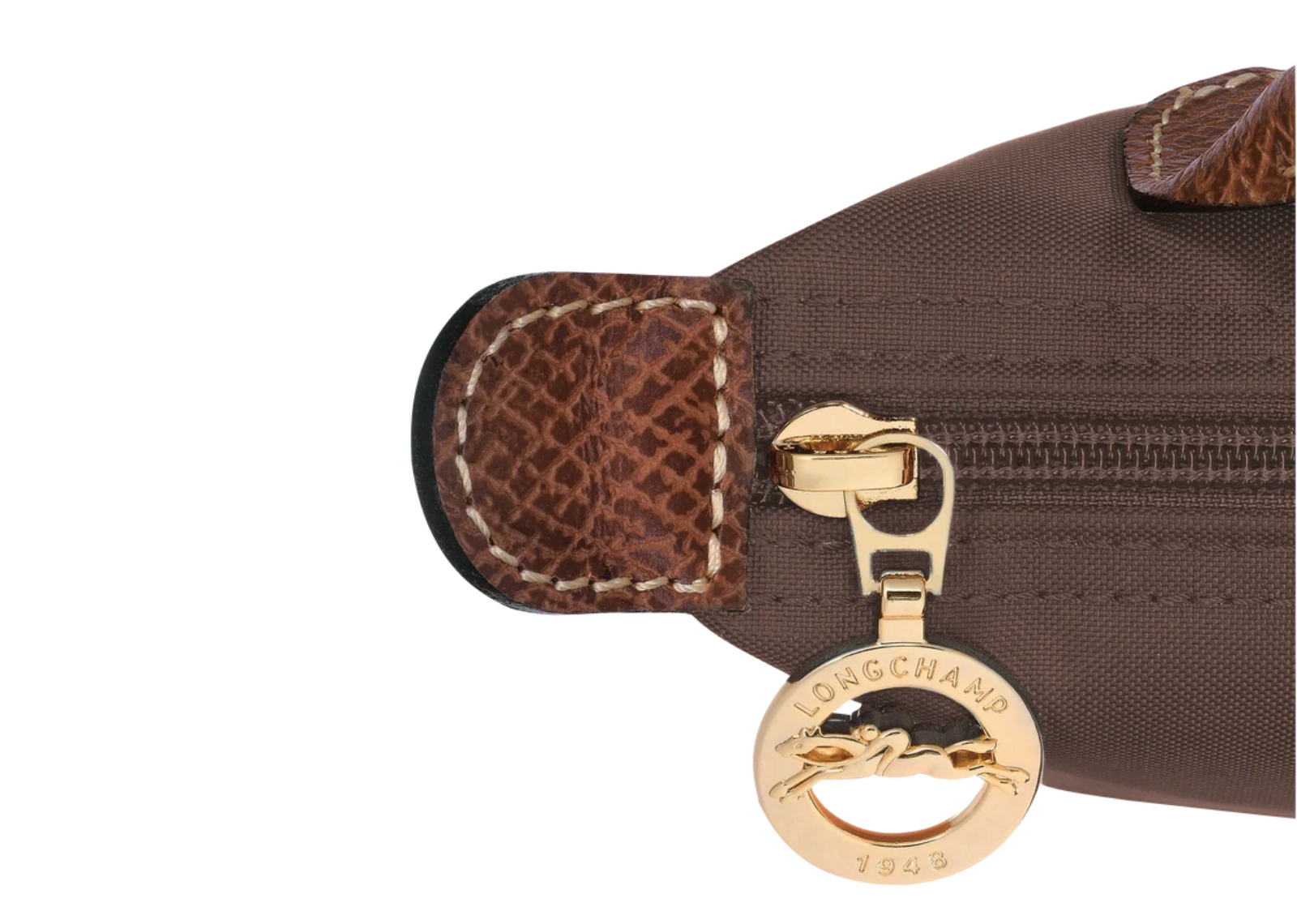 longchamp le pliage original pouch with handle mocha recyled canvas 5 1