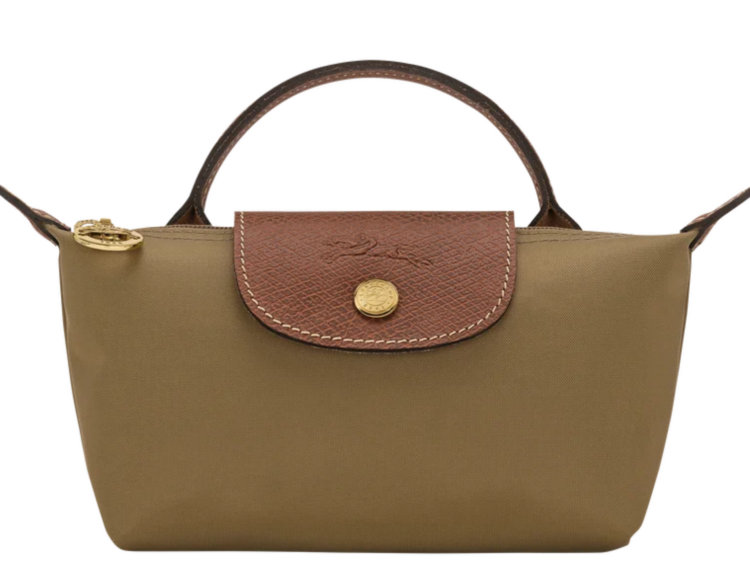 longchamp le pliage original pouch with handle olive 1 1