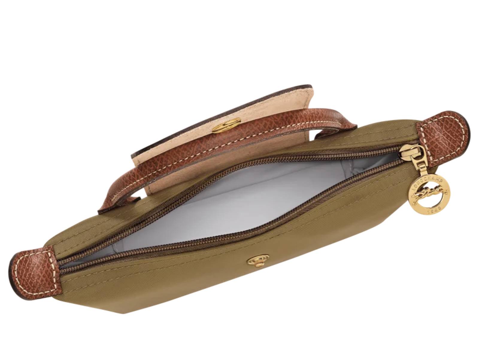 longchamp le pliage original pouch with handle olive 4 1