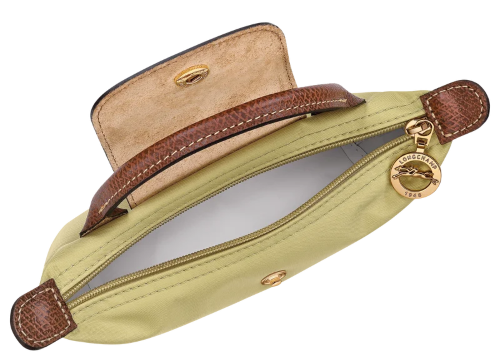 longchamp le pliage original pouch with handle pistachio 4 1