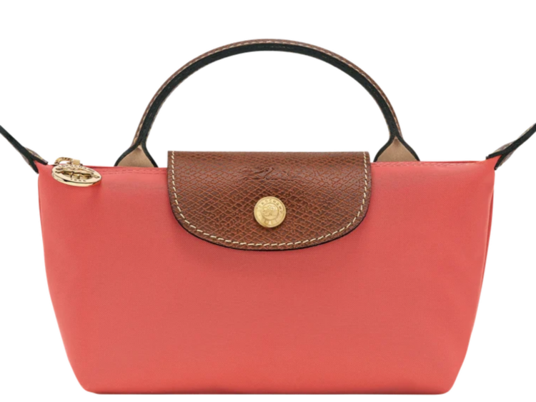 longchamp le pliage original pouch with handle strawberry 1 1