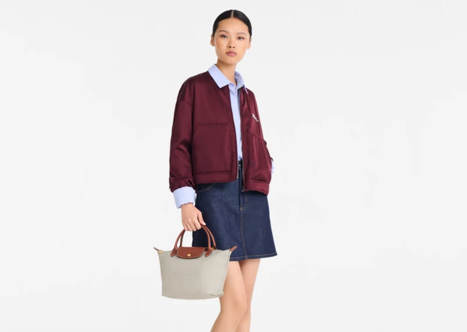 longchamp le pliage original small handbag pebble 5 1