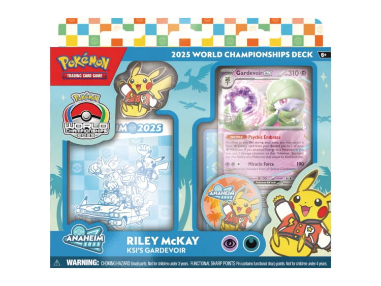 2025 Pokémon World Champion Deck Anaheim Riley McKay KSI’s Gardevoir Box