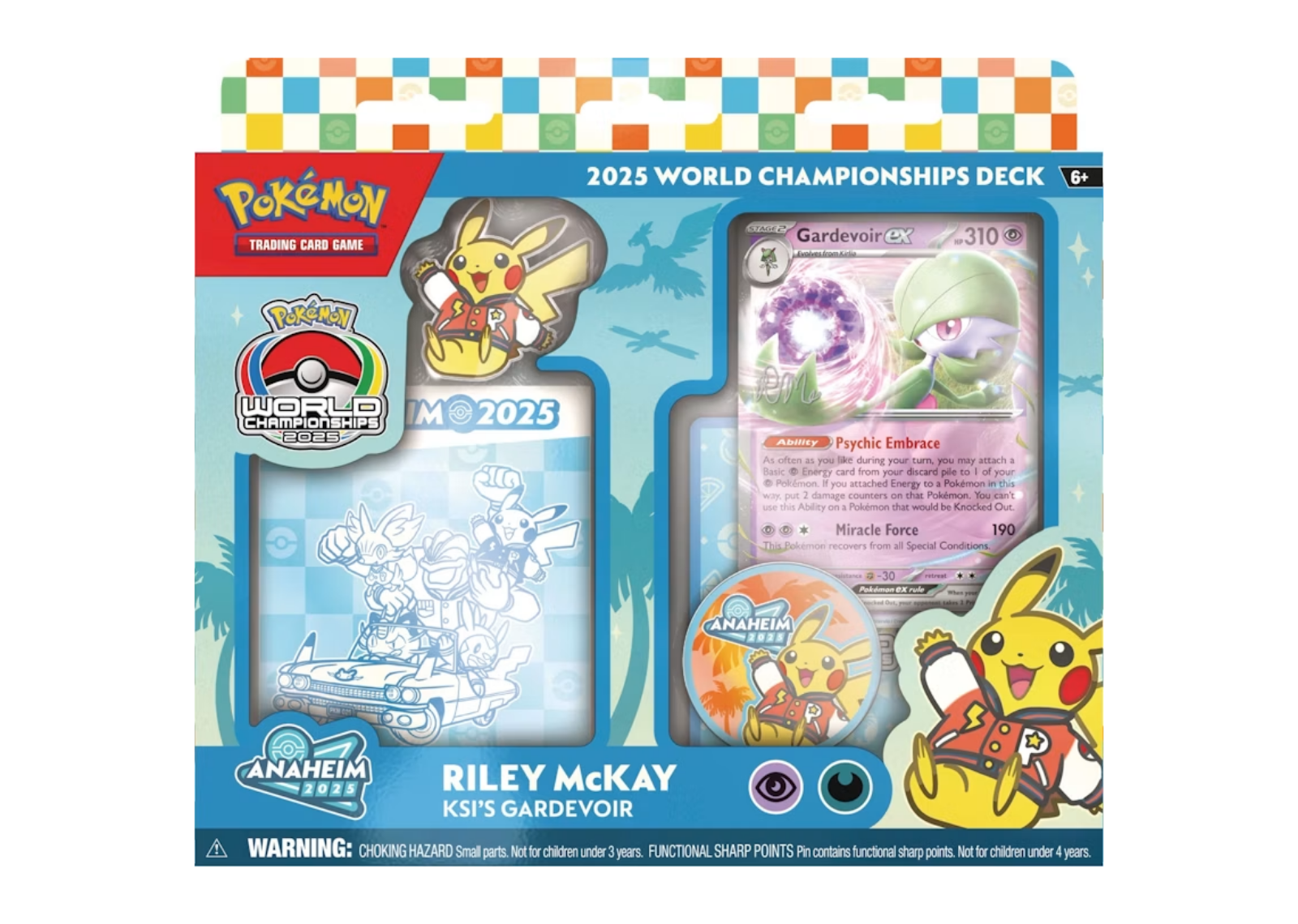 2025 Pokémon World Champion Deck Anaheim Riley McKay KSI’s Gardevoir Box