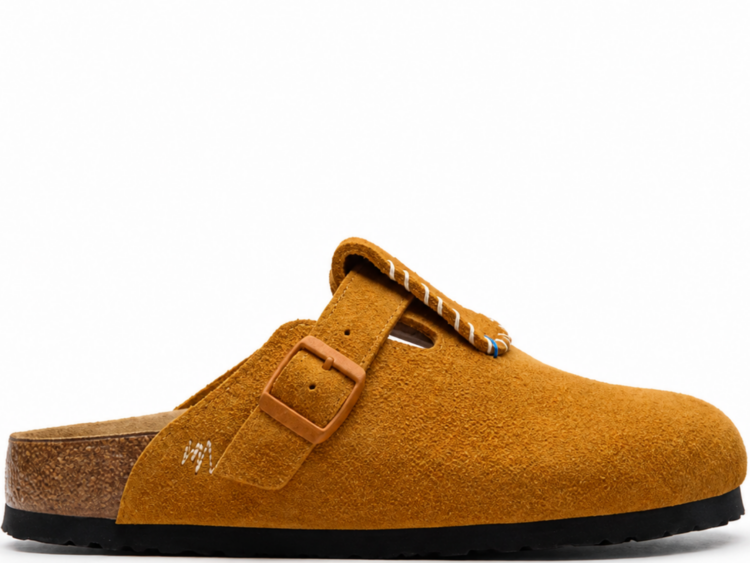 Birkenstock ADERERROR Boston Flap Suede Honey