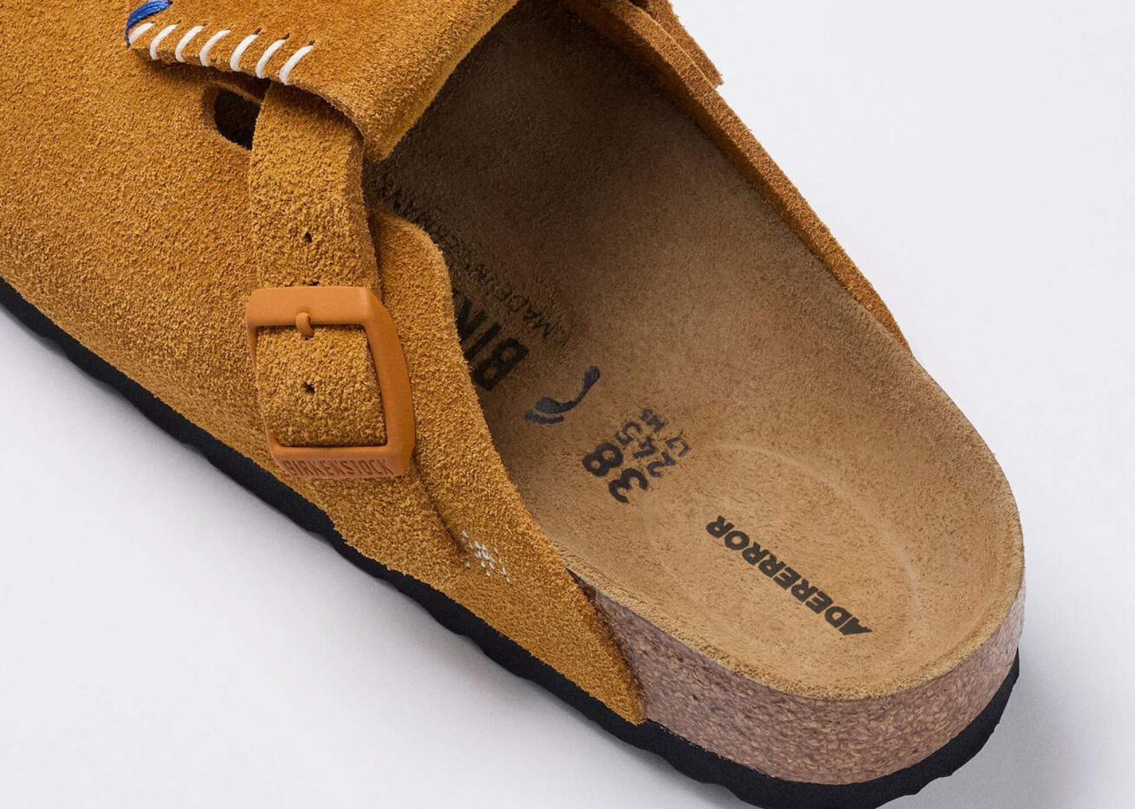 Birkenstock ADERERROR Boston Flap Suede Honey - görsel 3