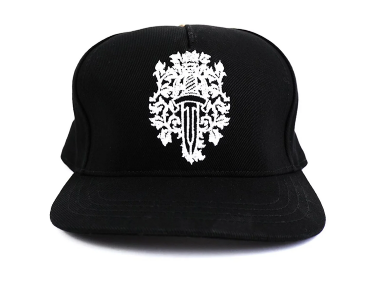 Chrome Hearts Dagger Denim Baseball Hat Black White