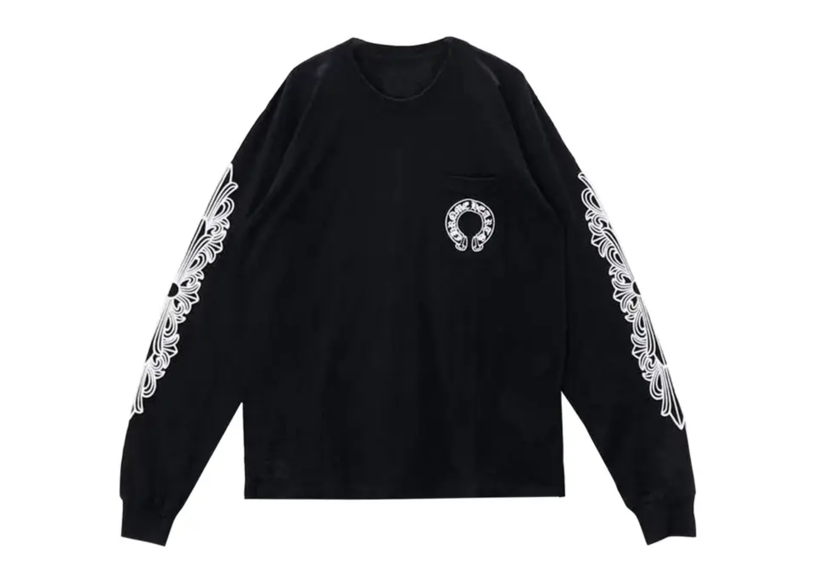 Chrome Hearts Horseshoe Long-Sleeve T-Shirt Black White