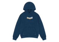 Denim Tears Floral Embroidered Logo Hoodie Navy