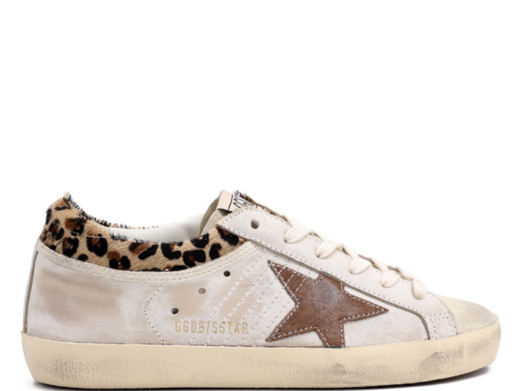 Golden Goose Super-Star White Beige Leopard (W)