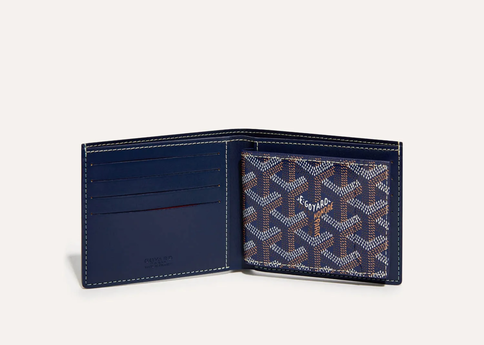 Goyard Insert Victoire Card Wallet Navy Blue - görsel 3