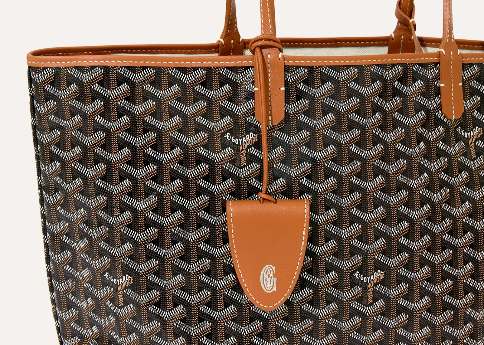 Goyard Saint Louis PM Bag Black & Tan - görsel 4