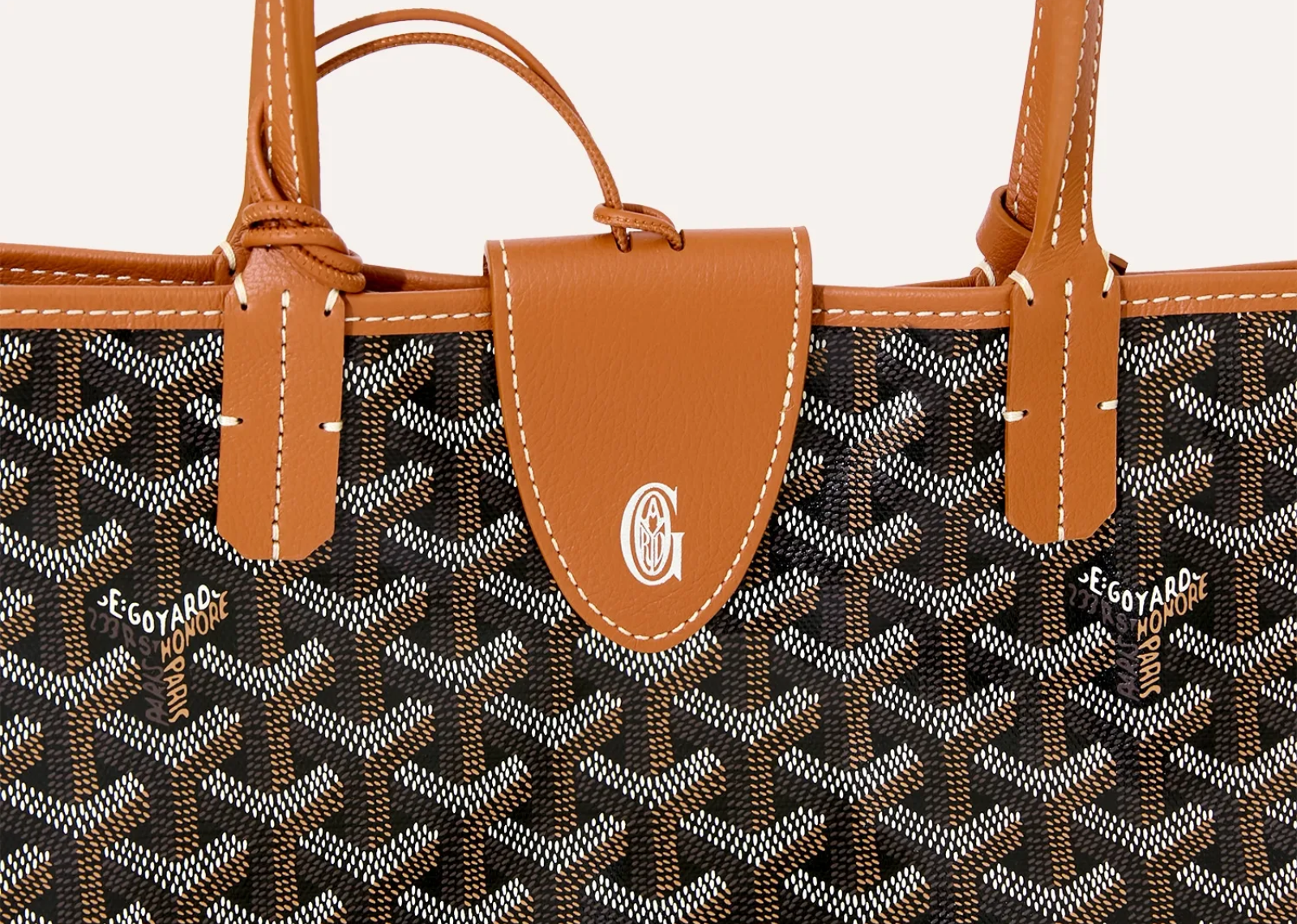 Goyard Saint Louis PM Bag Black & Tan - görsel 5