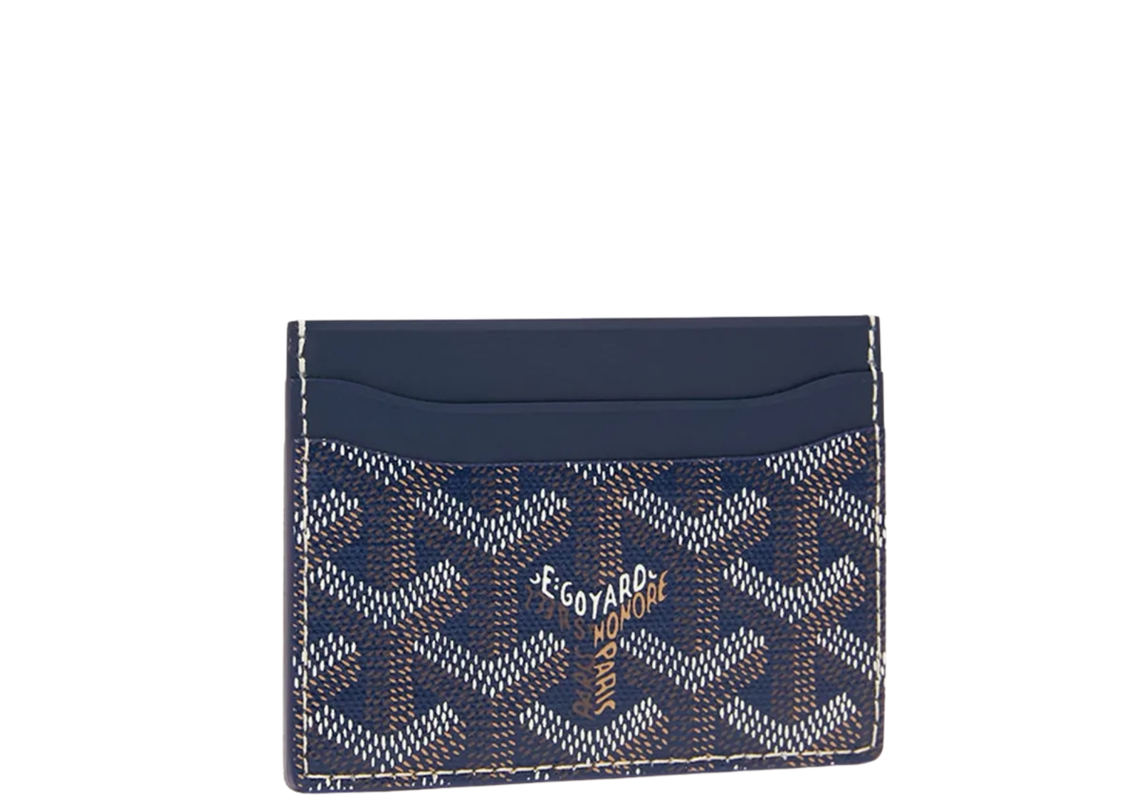 Goyard Saint-Sulpice Card Wallet Navy Blue