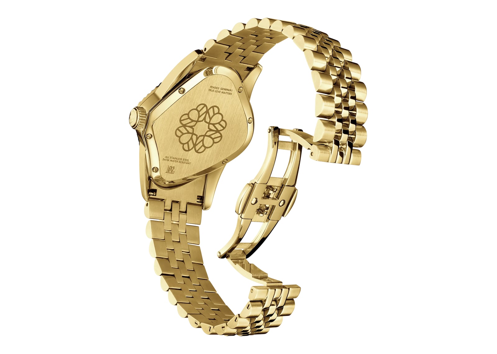 Laarvee Fluted Bezel Gold Malachite - görsel 5