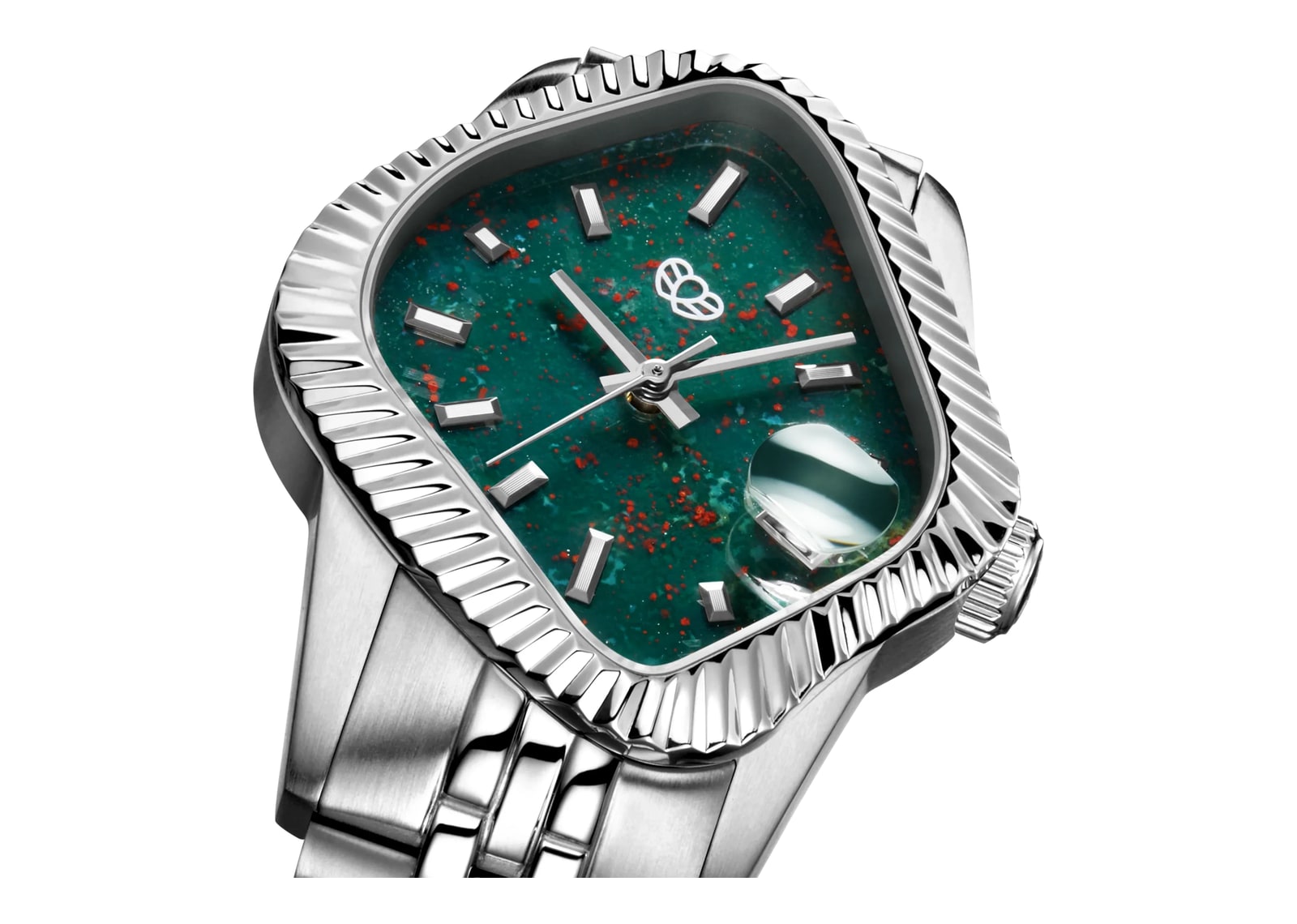 Laarvee Fluted Bezel Steel Bloodstone - görsel 4