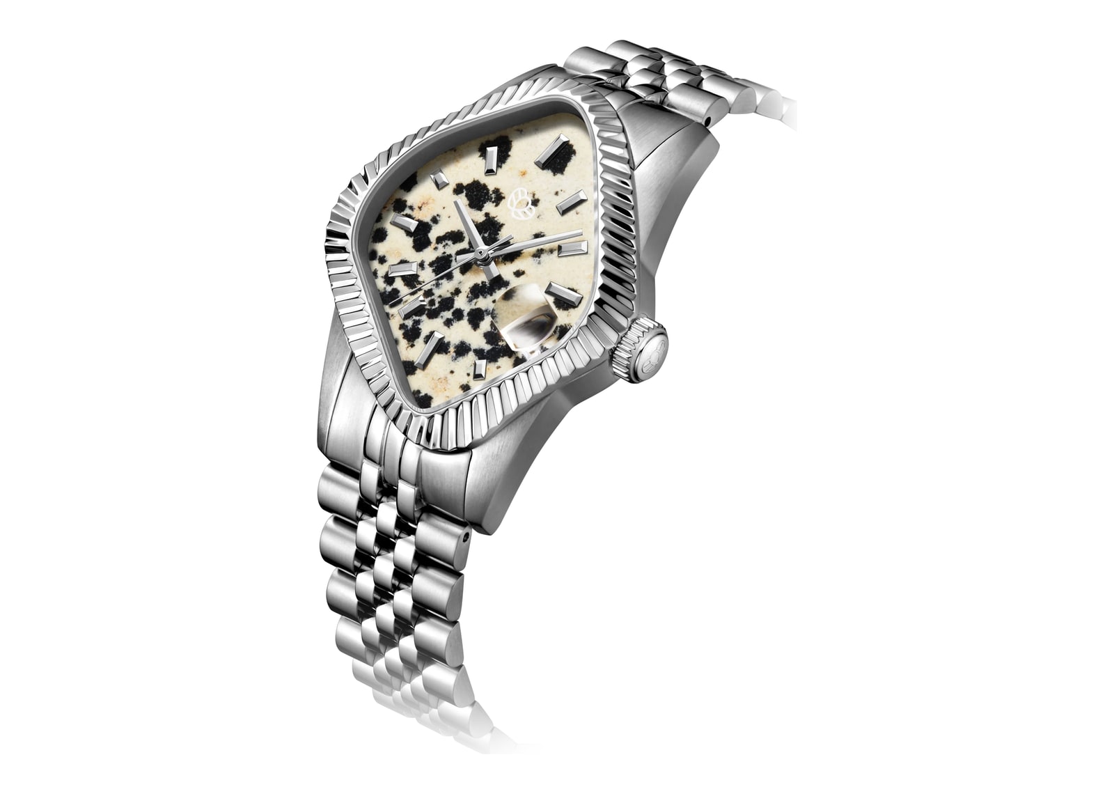 Laarvee Fluted Bezel Steel Dalmatian Stone - görsel 2