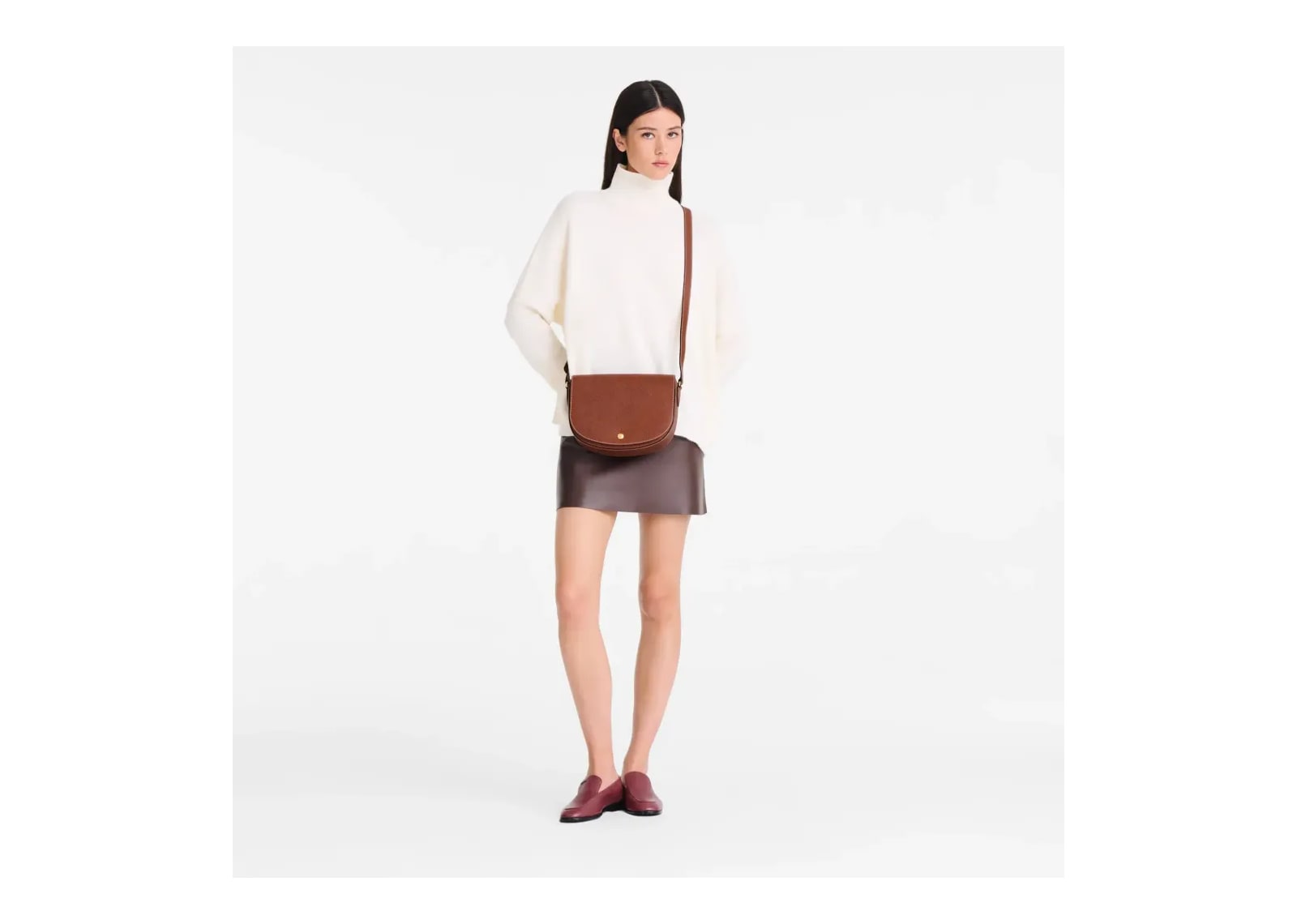 Longchamp Épure M Crossbody Bag Brown - görsel 6