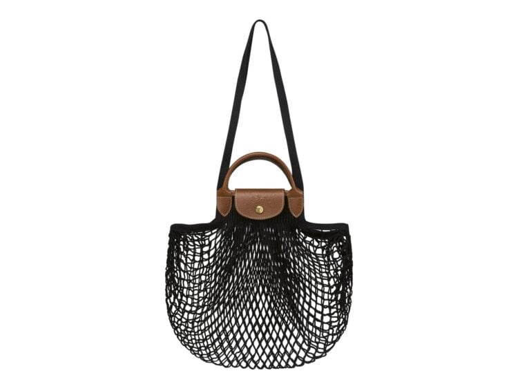Longchamp Le Pliage Filet L Mesh Bag Black