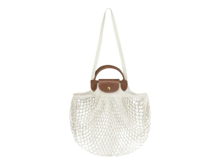 Longchamp Le Pliage Filet L Mesh Bag Ecru