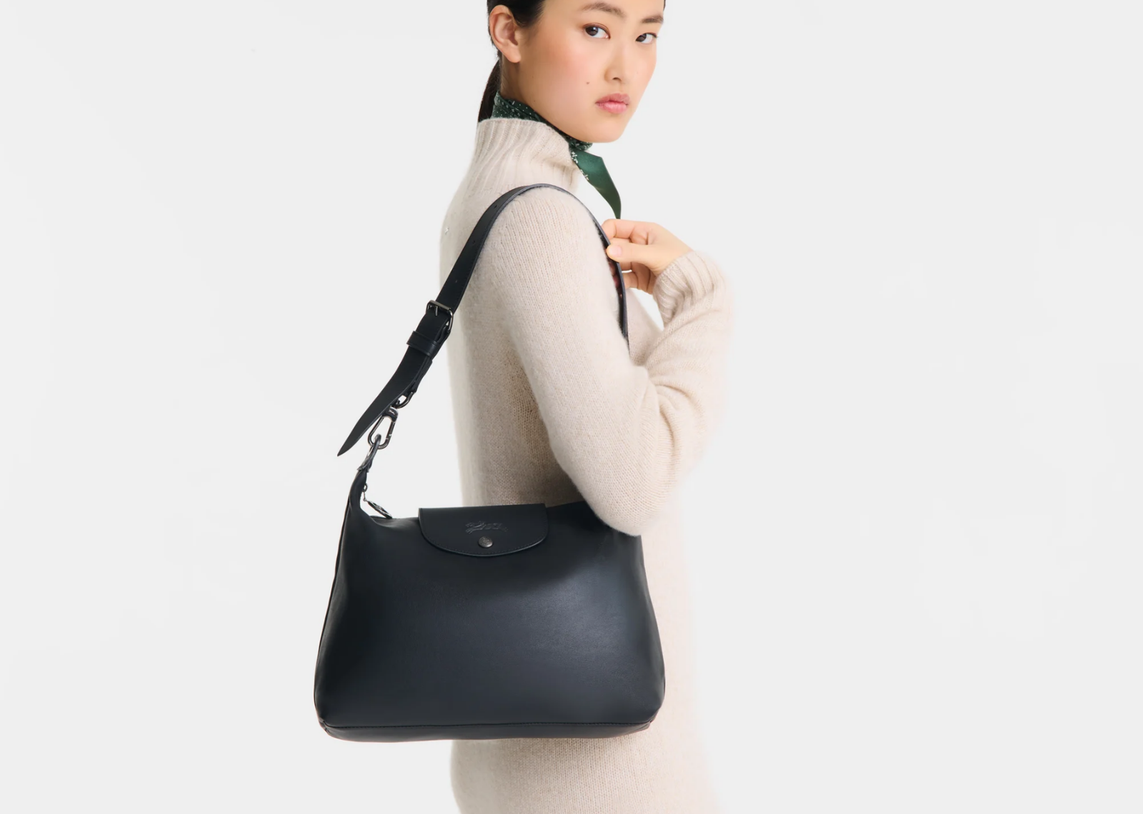 Longchamp Le Pliage Xtra Medium Hobo Bag Black - görsel 5