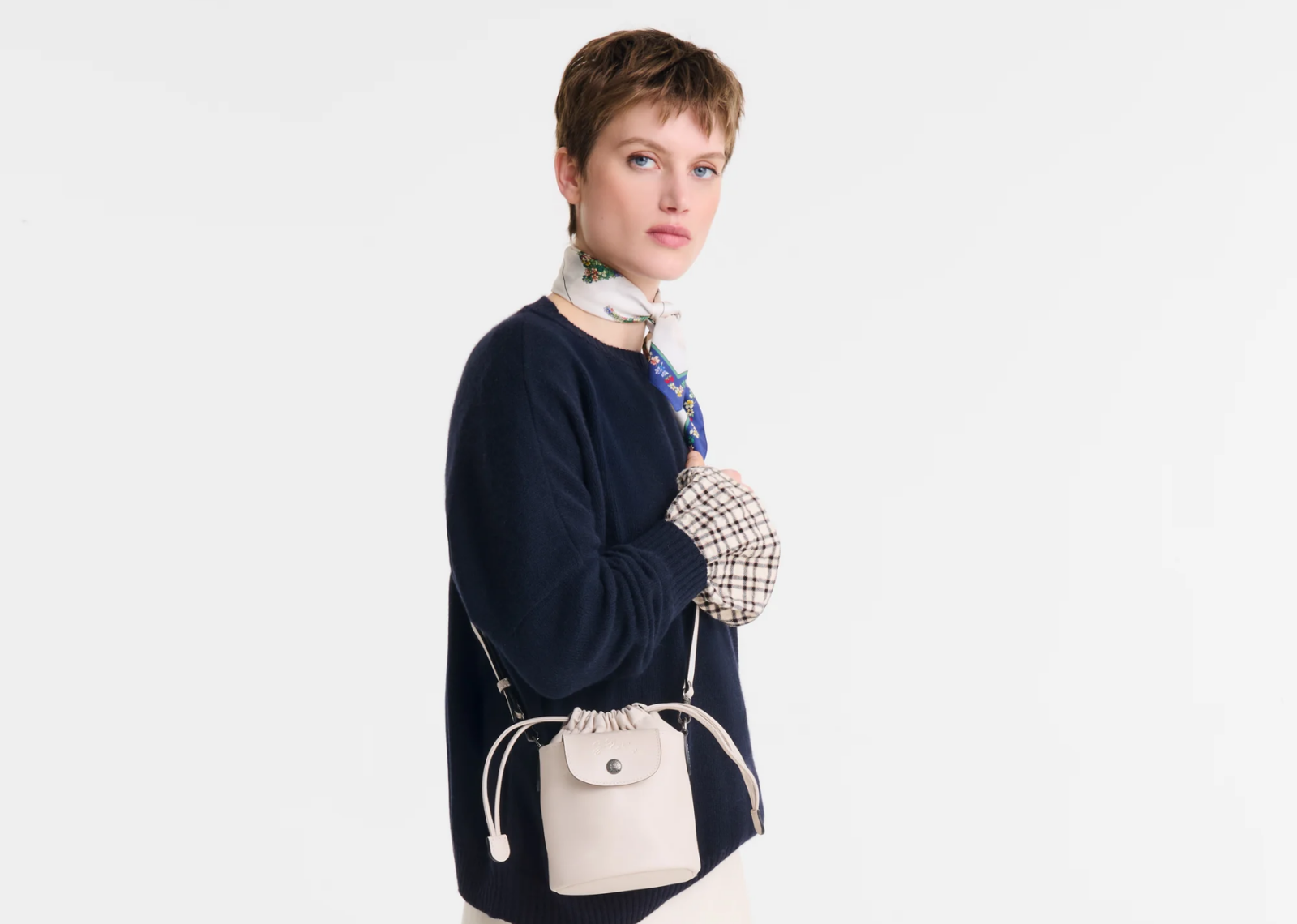 Longchamp Le Pliage Xtra XS Bucket Bag Paper - görsel 5