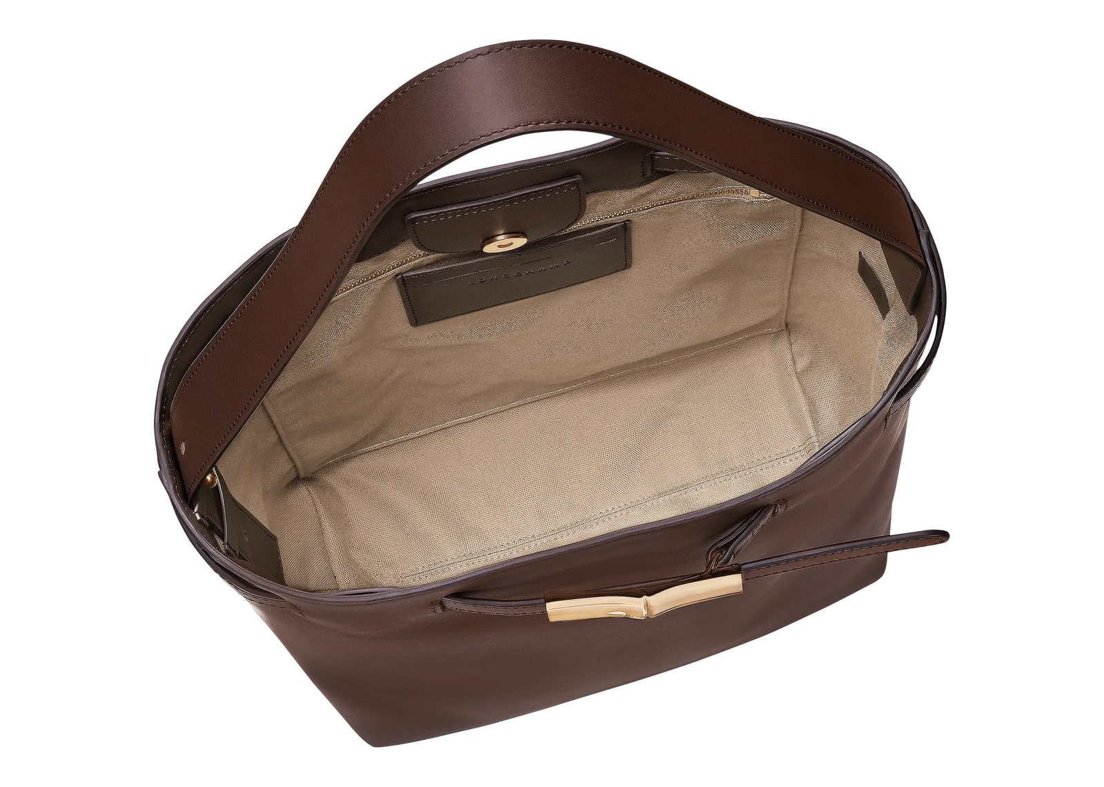 Longchamp Le Smart L Shoulder Bag Mocha - görsel 4