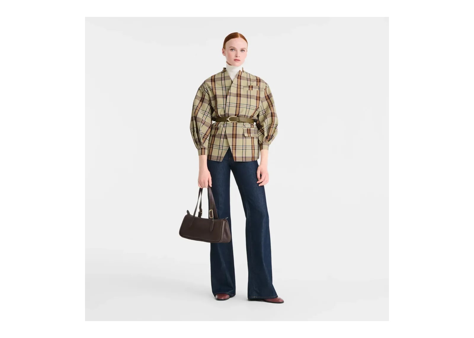 Longchamp Looong L Shoulder Bag Mocha - görsel 6