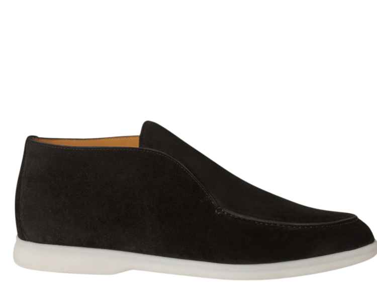 Loro Piana Open Walk Ankle Boot Suede Black