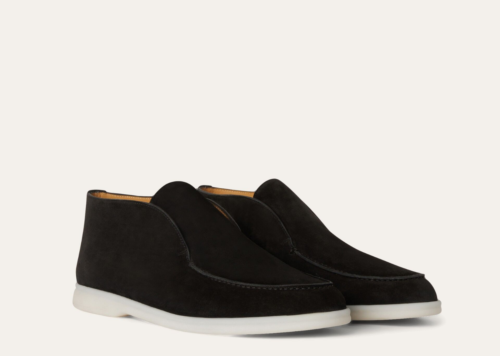 Loro Piana Open Walk Ankle Boot Suede Black - görsel 2