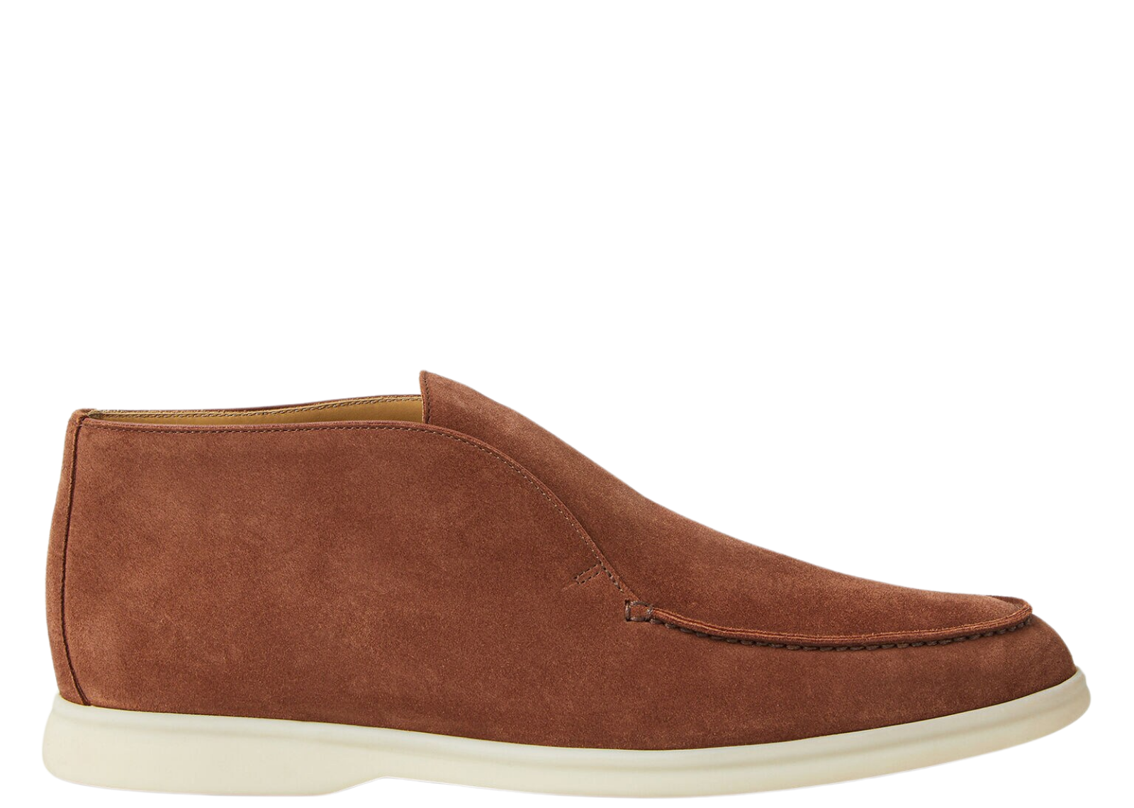 Loro Piana Open Walk Ankle Boot Suede Brown Whiskey