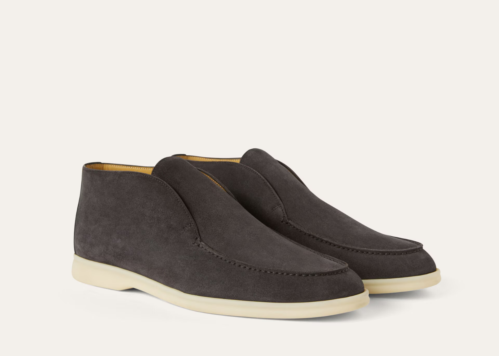 Loro Piana Open Walk Ankle Boot Suede Caviar - görsel 2