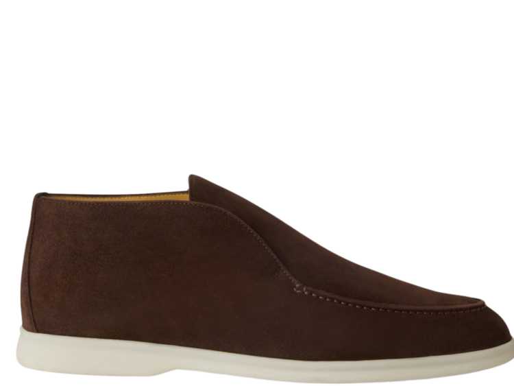 Loro Piana Open Walk Ankle Boot Suede Chocolate
