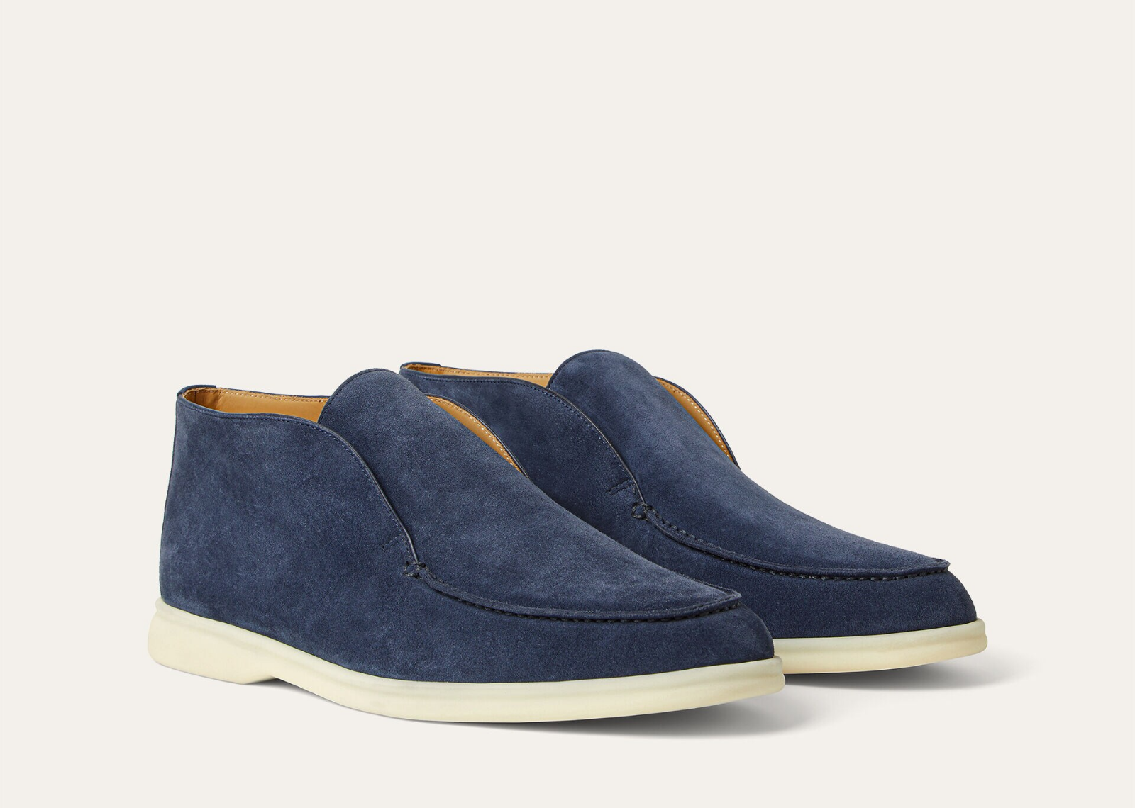 Loro Piana Open Walk Ankle Boot Suede Dark Deep Sea - görsel 2