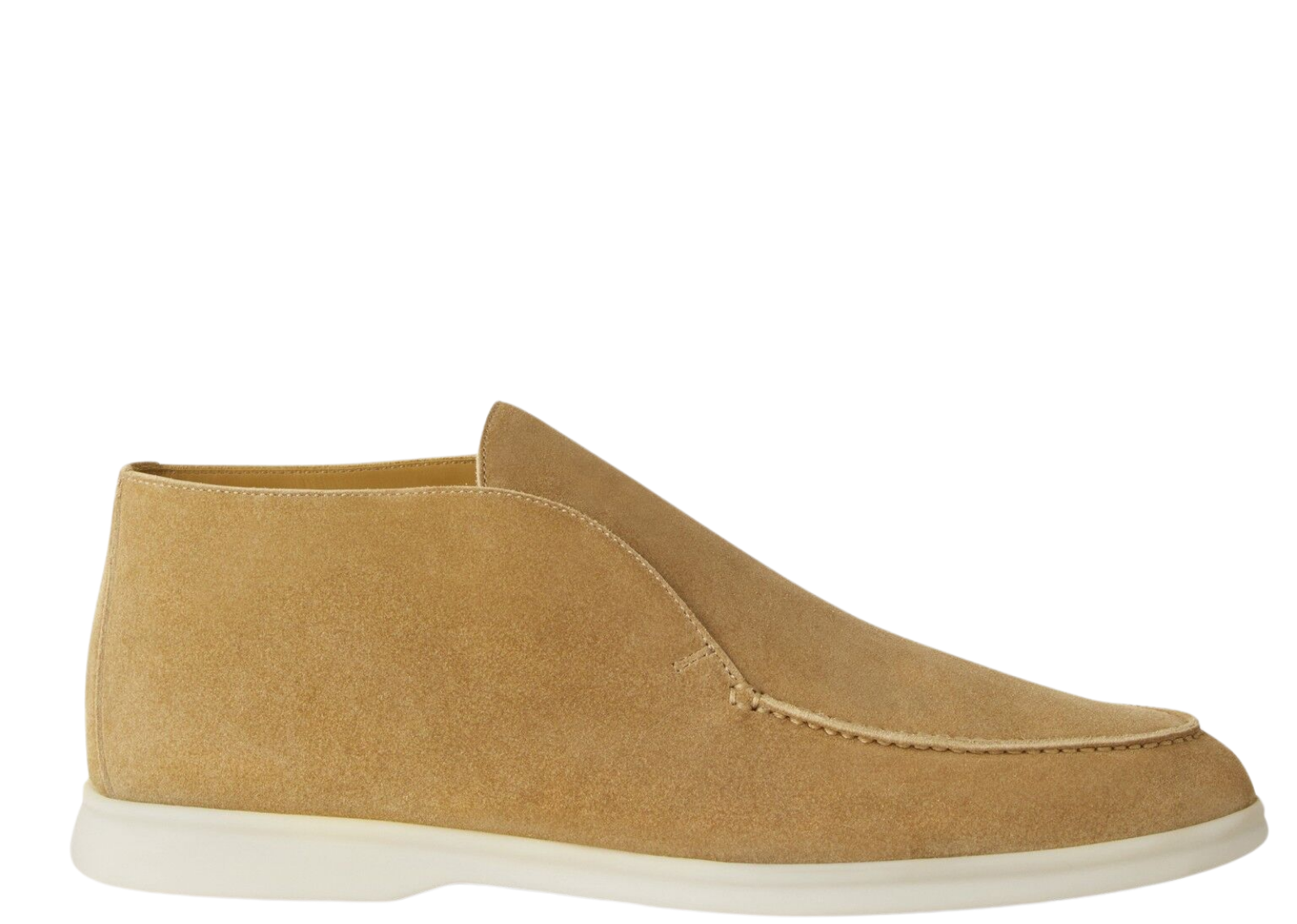 Loro Piana Open Walk Ankle Boot Suede Light Wood Smoke
