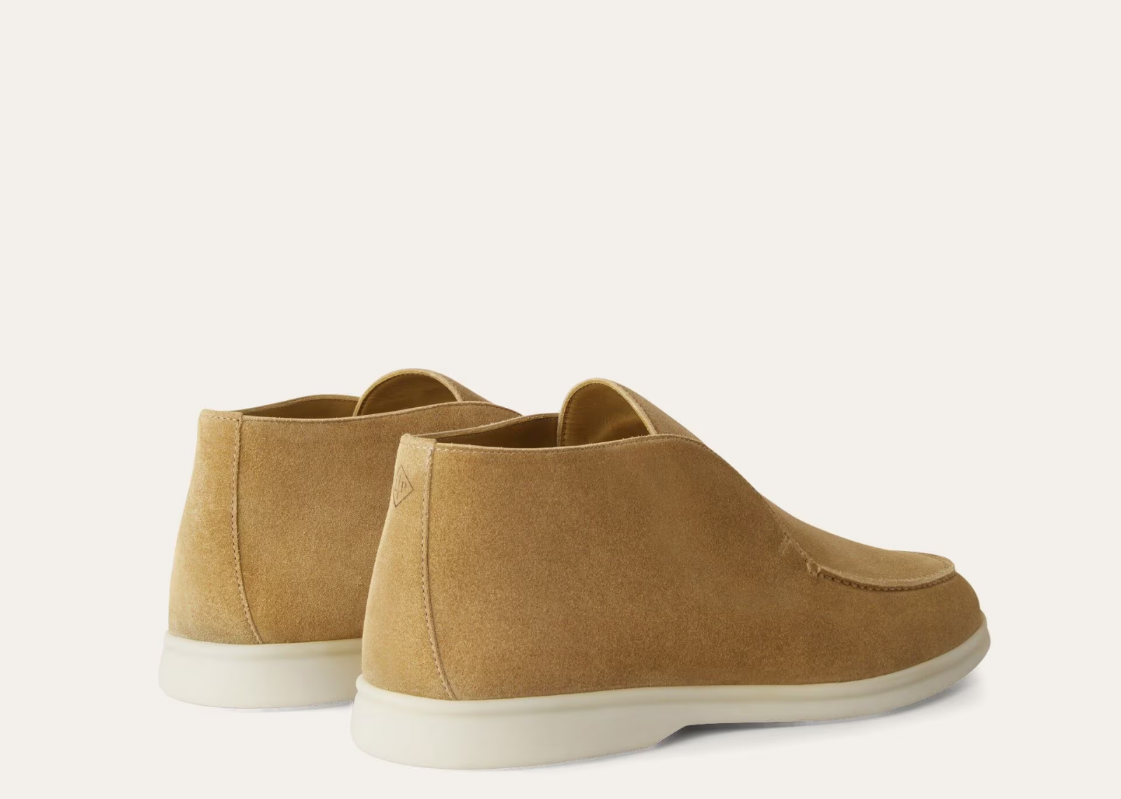 Loro Piana Open Walk Ankle Boot Suede Light Wood Smoke - görsel 3