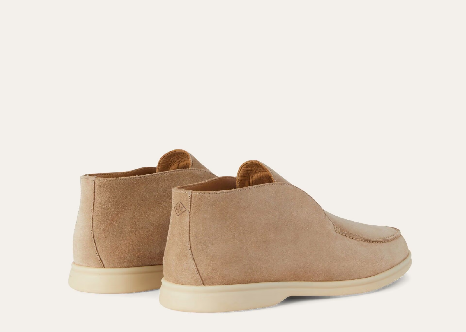 Loro Piana Open Walk Ankle Boot Suede Sandstone - görsel 3