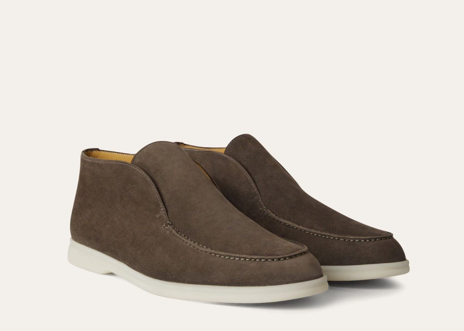 Loro Piana Open Walk Ankle Boot Suede Warm Gray - görsel 2