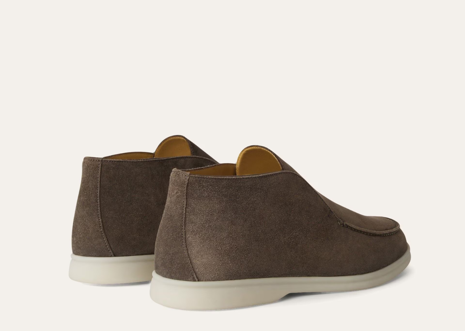 Loro Piana Open Walk Ankle Boot Suede Warm Gray - görsel 3
