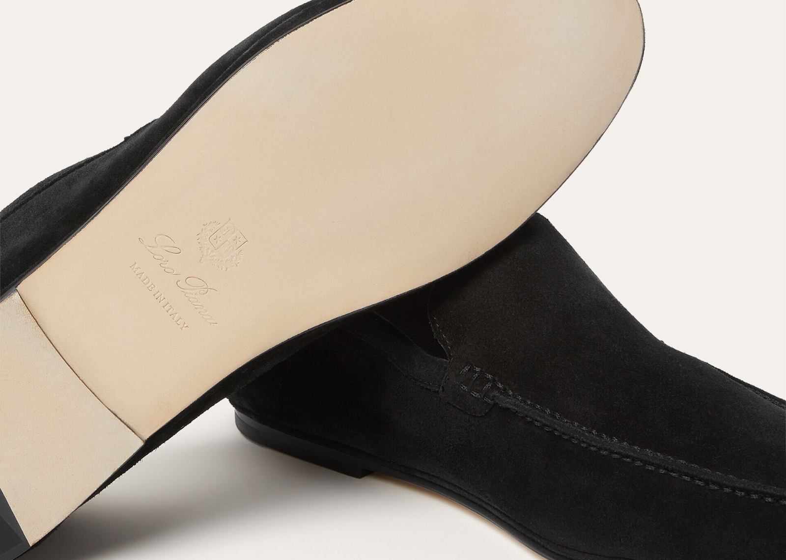 Loro Piana Summer Anton Walk Loafer Suede Black - görsel 4