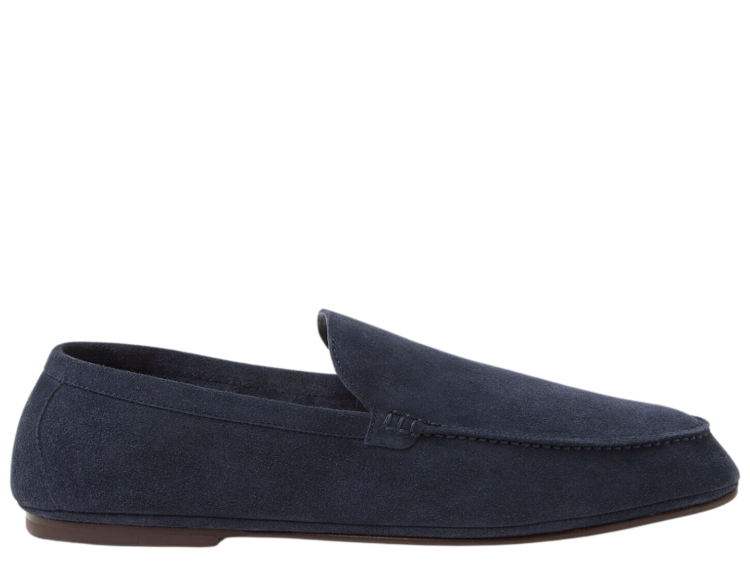 Loro Piana Summer Anton Walk Loafer Suede Dark Blue Abyss