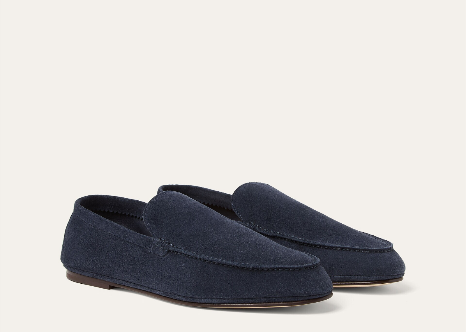 Loro Piana Summer Anton Walk Loafer Suede Dark Blue Abyss - görsel 2