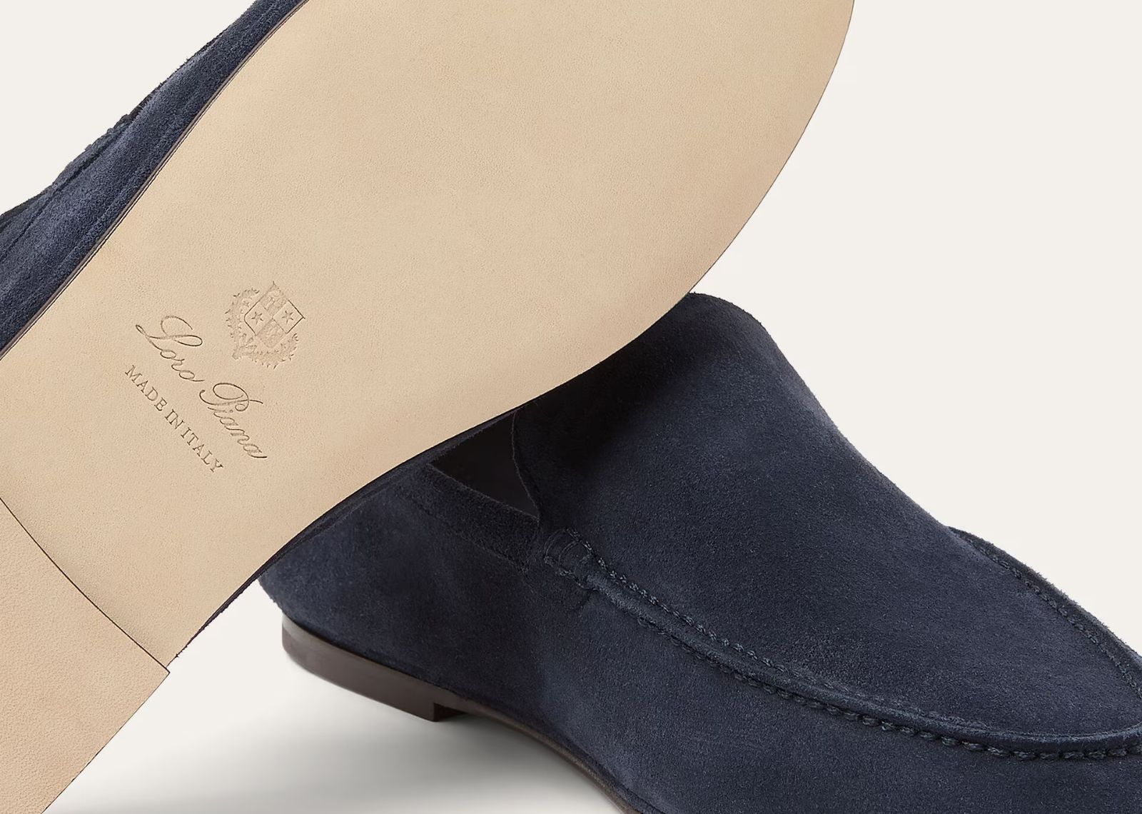 Loro Piana Summer Anton Walk Loafer Suede Dark Blue Abyss - görsel 4