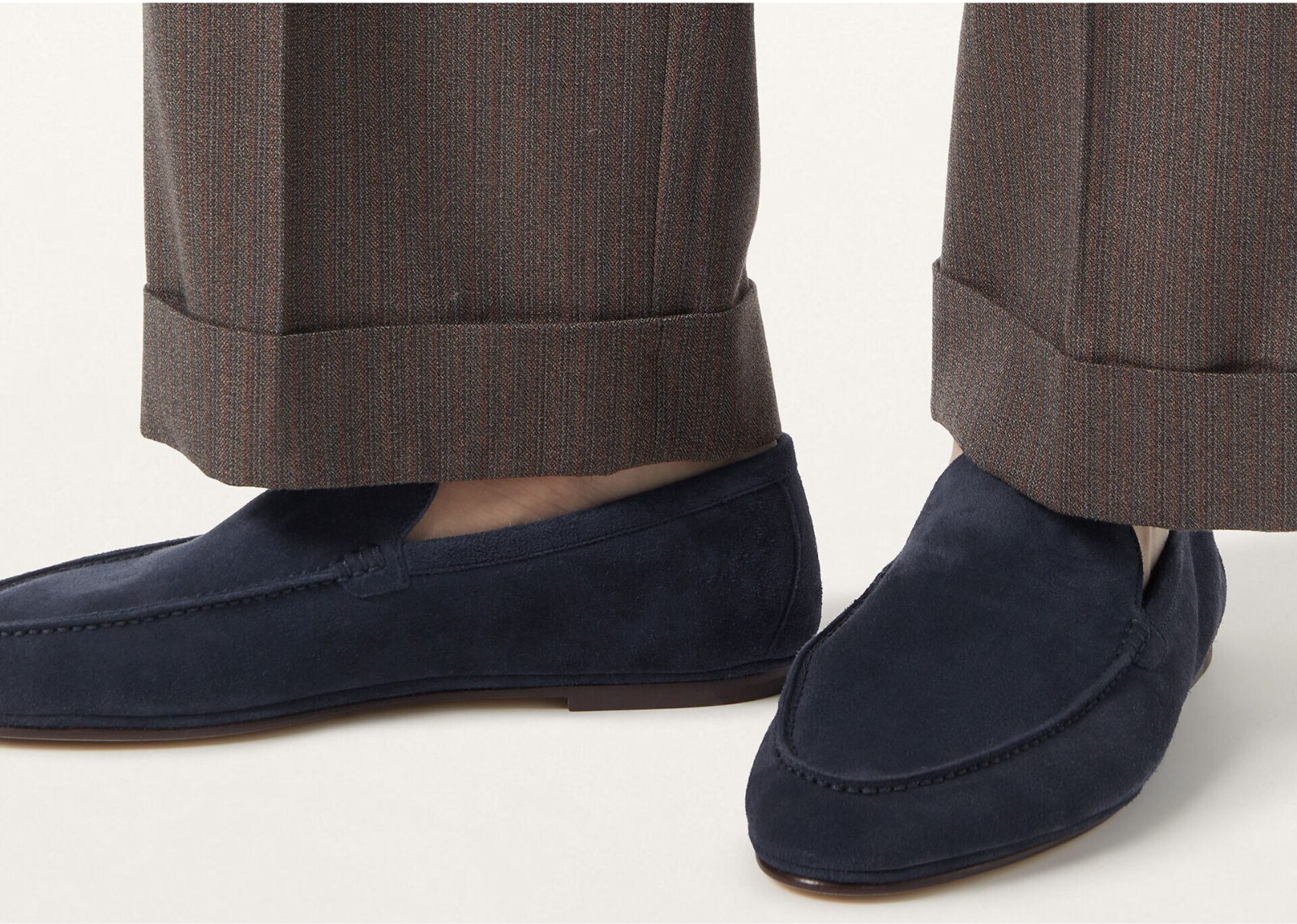 Loro Piana Summer Anton Walk Loafer Suede Dark Blue Abyss - görsel 5
